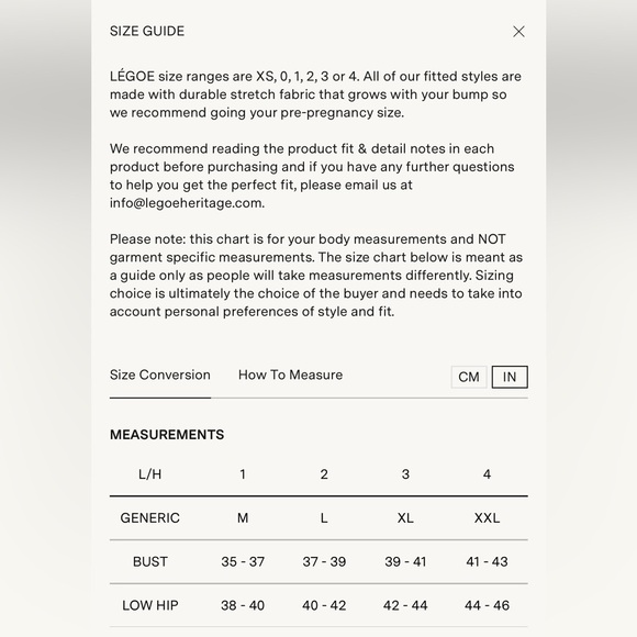 Legoe Heritage Maternity KNIT PANT (OFF WHITE) Women’s US Large - Picture 7 of 7